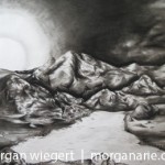 Landscape 1 by Morgan Wiegert. Charcoal on paper, 2012.
